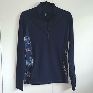 Gap ¼ Zip long sleeve top - Navy Size M